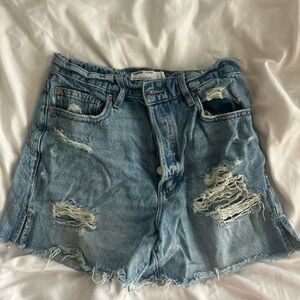 Garage Distressed Denim Shorts